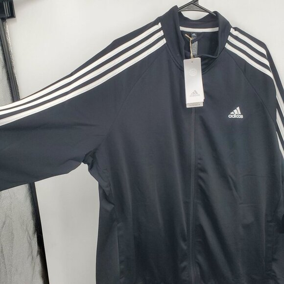 Adidas Essentials Warm Up 3 Stripe Track Jacket Top Women Size 3XL NWT - Picture 2 of 15